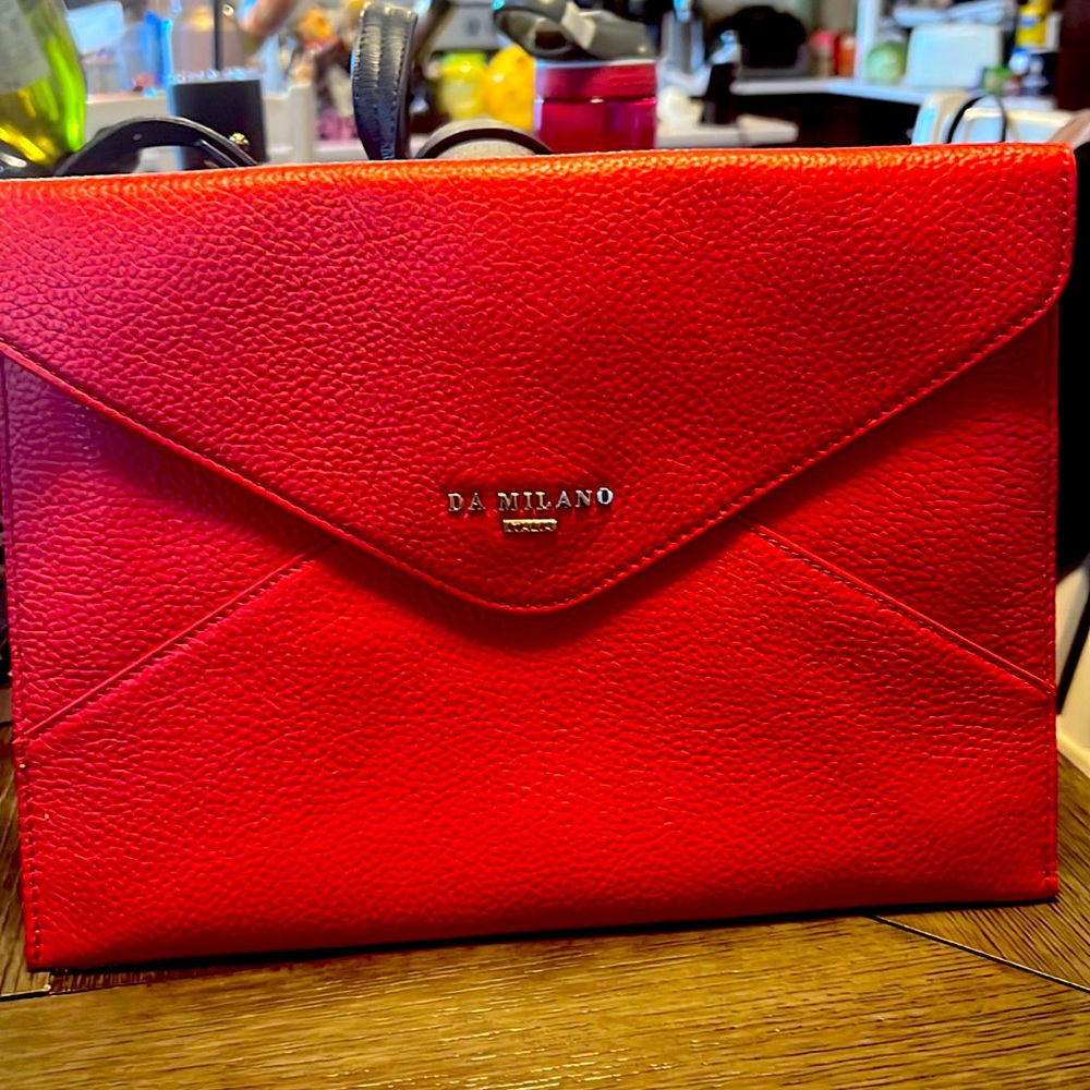 DA MILANO Red  Clutch Handbag